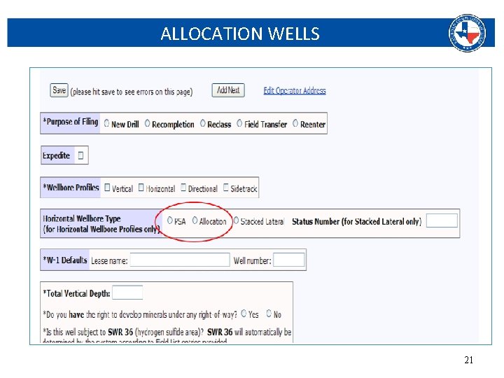 ALLOCATION WELLS Railroad Commission of Texas | June 27, 2016 (Change Date In First