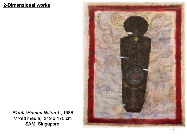 2 -Dimensional works Fitrah (Human Nature) , 1988 Mixed media, 219 x 175 cm