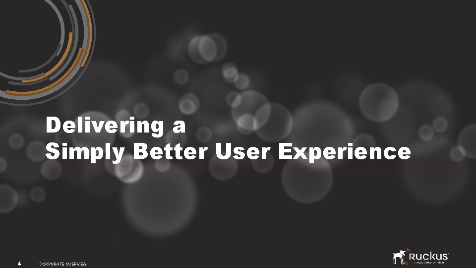 Delivering a Simply Better User Experience 4 CORPORATE OVERVIEW 