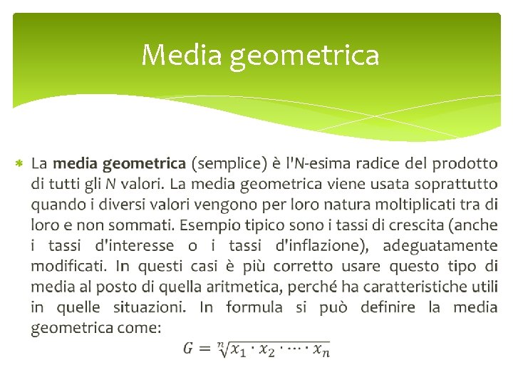 Media geometrica 