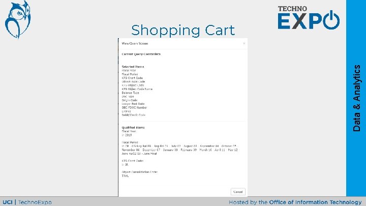 Data & Analytics Shopping Cart 