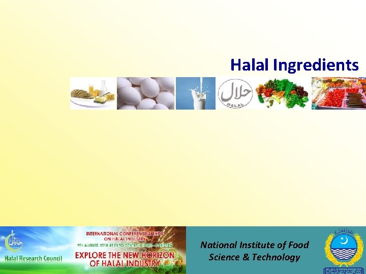 Halal Ingredients National Institute of Food Science & Technology 