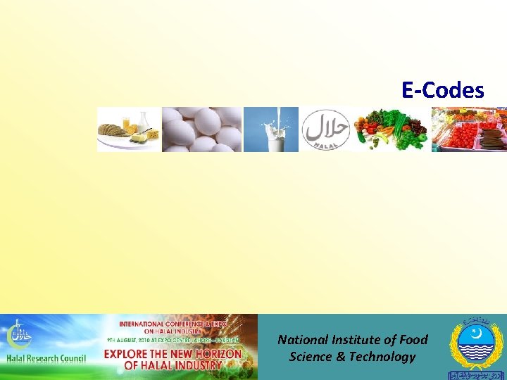 E-Codes National Institute of Food Science & Technology 