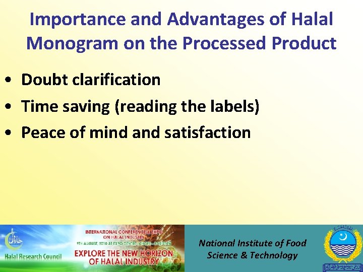 Importance and Advantages of Halal Monogram on the Processed Product • Doubt clarification •