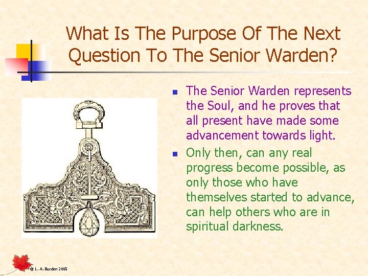 What Is The Purpose Of The Next Question To The Senior Warden? n n