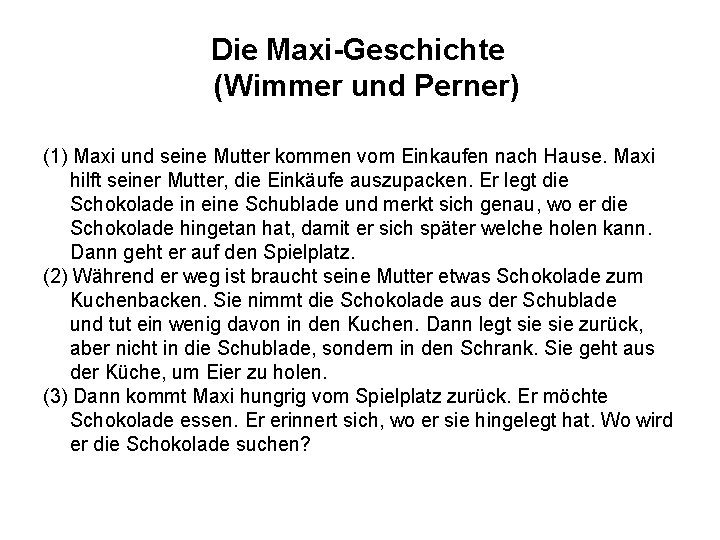 Die Maxi-Geschichte (Wimmer und Perner) (1) Maxi und seine Mutter kommen vom Einkaufen nach