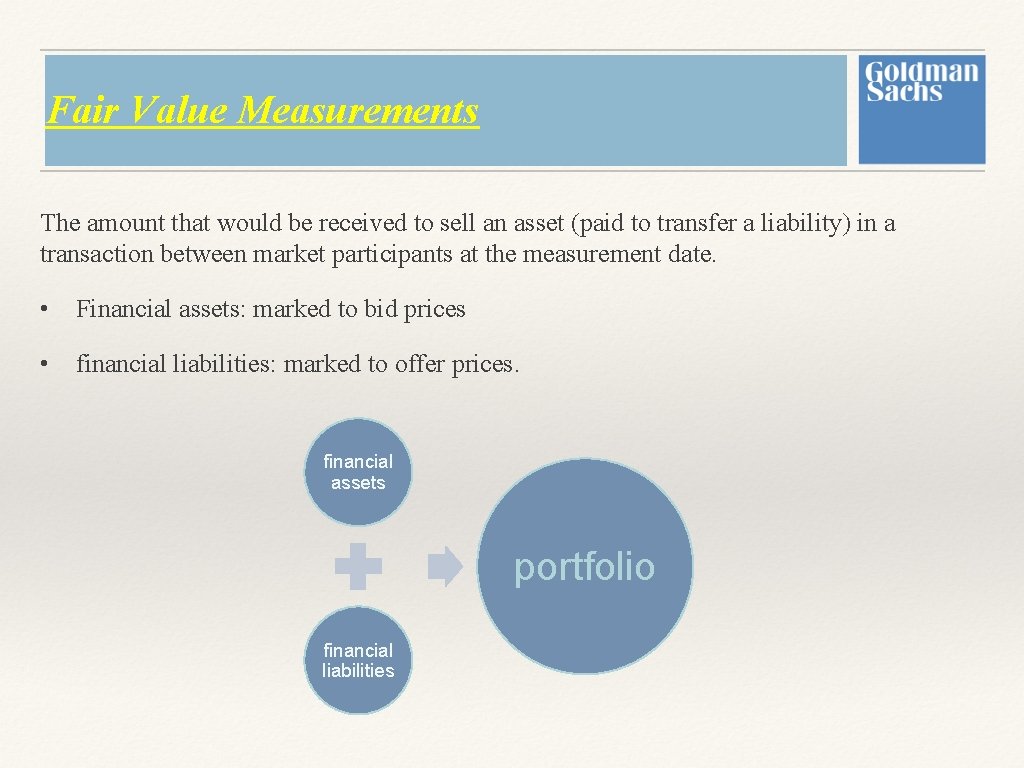 Fair Value Measurements The amount that would be received to sell an asset (paid Fair Value Measurements The amount that would be received to sell an asset (paid