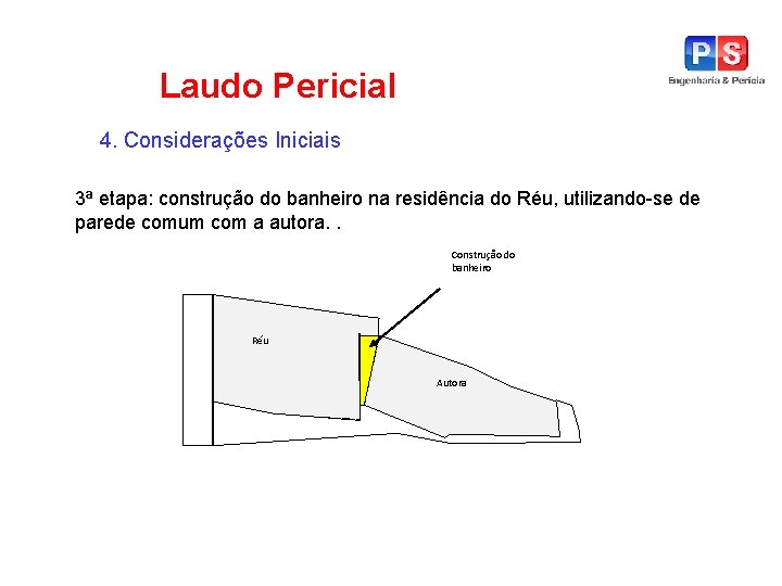 Laudo Pericial 4. Considerações Iniciais 3ª etapa: construção do banheiro na residência do Réu,