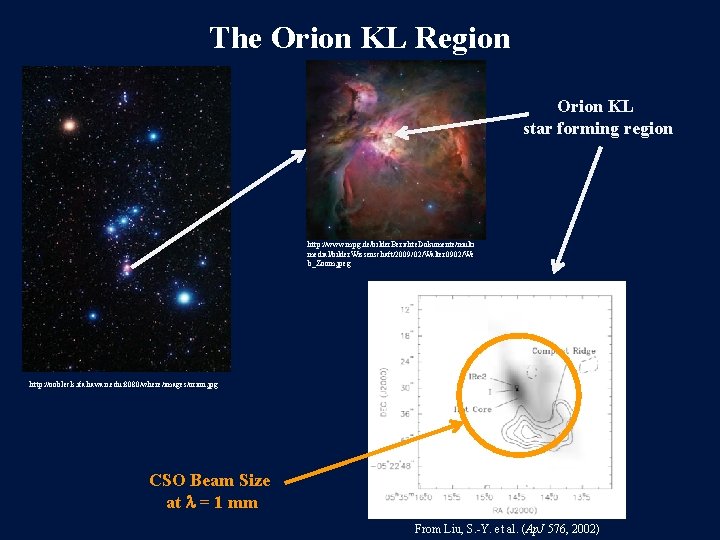 The Orion KL Region Orion KL star forming region http: //www. mpg. de/bilder. Berichte.