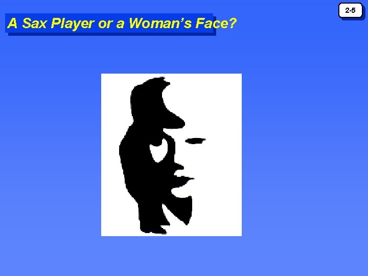 2 -5 A Sax Player or a Woman’s Face? 2 -5 A Sax Player or a Woman’s Face?