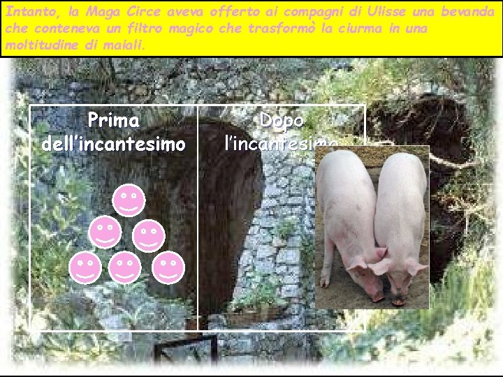 Intanto, la Maga Circe aveva offerto ai compagni di Ulisse una bevanda che conteneva