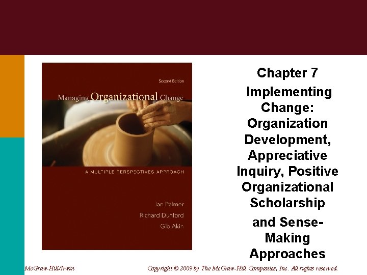 Chapter 7 Implementing Change: Organization Development, Appreciative Inquiry, Positive Organizational Scholarship and Sense. Making