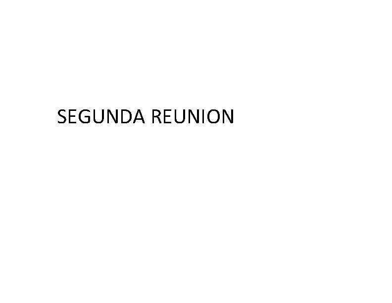 SEGUNDA REUNION 
