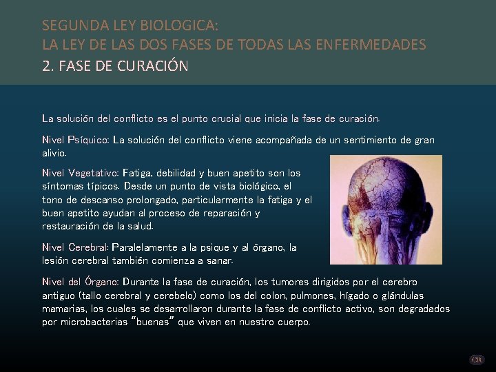 SEGUNDA LEY BIOLOGICA: LA LEY DE LAS DOS FASES DE TODAS LAS ENFERMEDADES 2.