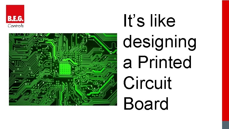 It’s like designing a Printed Circuit Board 