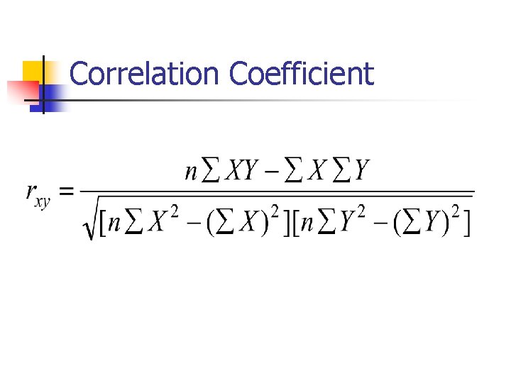 Correlation Coefficient 