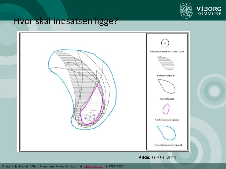 Hvor skal indsatsen ligge? Kilde: GEUS, 2011 Claus Holst Iversen Viborg Kommune, Natur Vand,