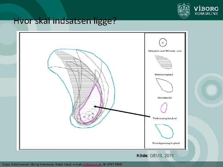 Hvor skal indsatsen ligge? Kilde: GEUS, 2011 Claus Holst Iversen Viborg Kommune, Natur Vand,