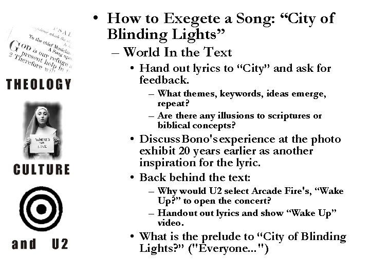  • How to Exegete a Song: “City of Blinding Lights” – World In