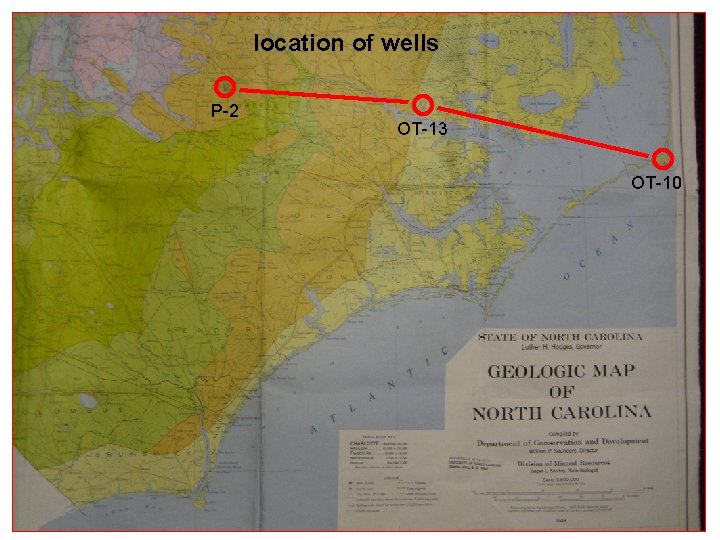 location of wells P-2 OT-13 OT-10 