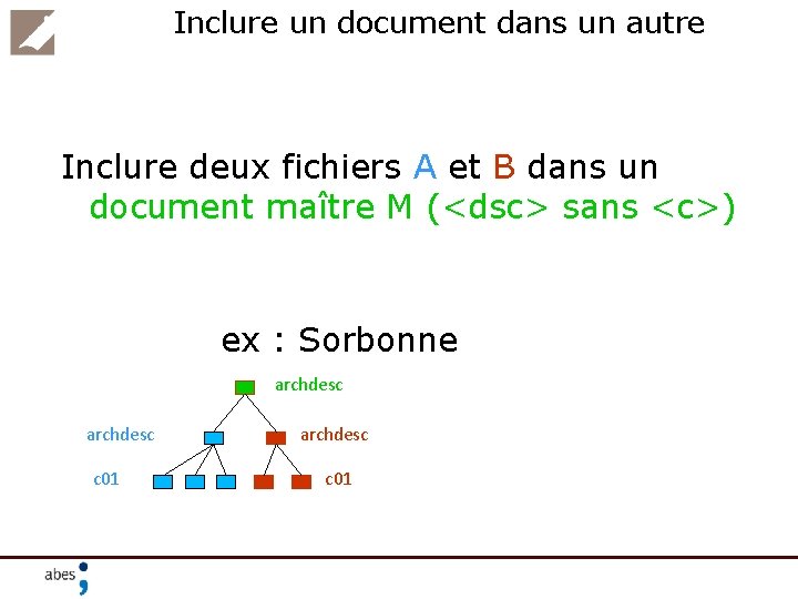 Inclure un document dans un autre Inclure deux fichiers A et B dans un