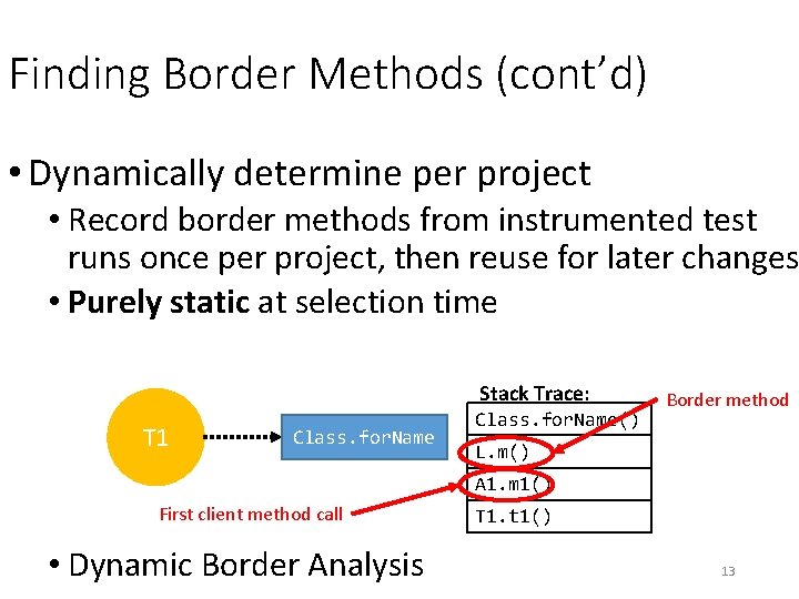 Finding Border Methods (cont’d) • Dynamically determine per project • Record border methods from Finding Border Methods (cont’d) • Dynamically determine per project • Record border methods from