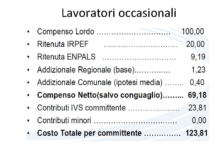 Lavoratori occasionali 