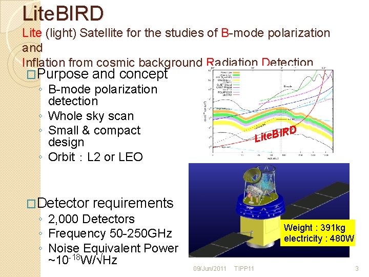 Lite. BIRD Lite (light) Satellite for the studies of B-mode polarization and Inflation from