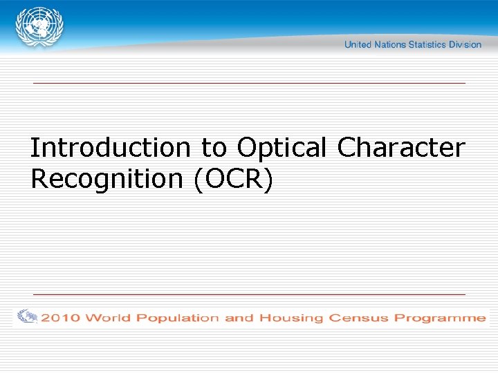 Introduction to Optical Character Recognition (OCR) 