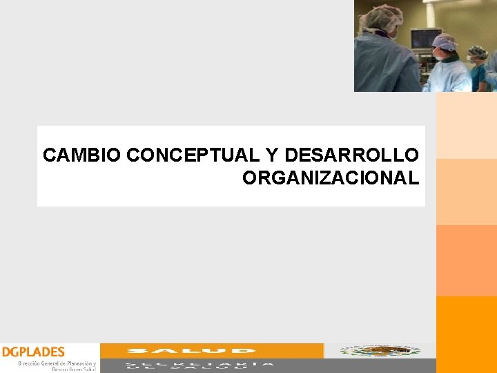 CAMBIO CONCEPTUAL Y DESARROLLO ORGANIZACIONAL CAMBIO CONCEPTUAL Y DESARROLLO ORGANIZACIONAL