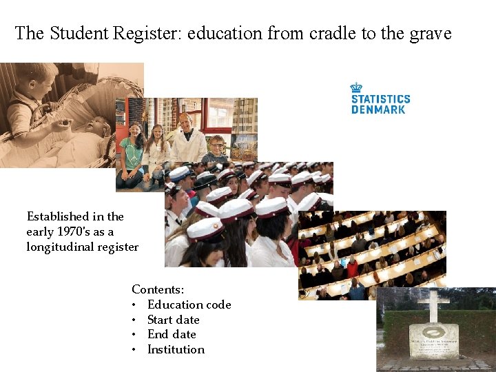 The Student Register: education from cradle to the grave Established in the early 1970's