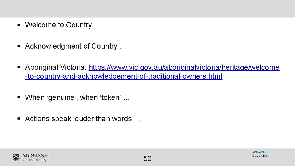 § Welcome to Country … § Acknowledgment of Country … § Aboriginal Victoria: https: