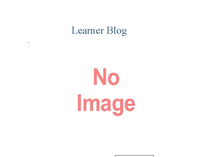 Learner Blog. 