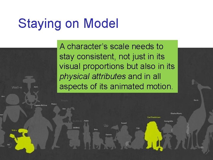 Staying on Model A character’s scale needs to stay consistent, not just in its Staying on Model A character’s scale needs to stay consistent, not just in its