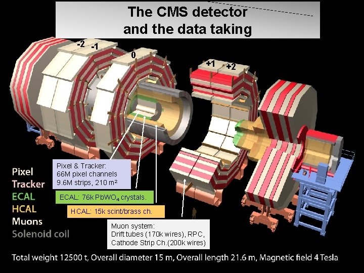 The CMS detector Theand CMS Detector the data taking -2 -1 0 +1 Pixel