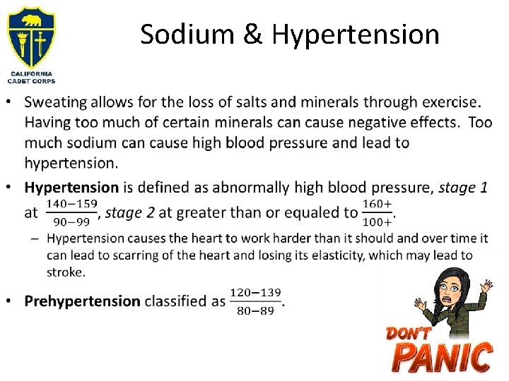 Sodium & Hypertension • 