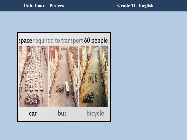 Unit Four – Posters Grade 11 - English Unit Four – Posters Grade 11 - English