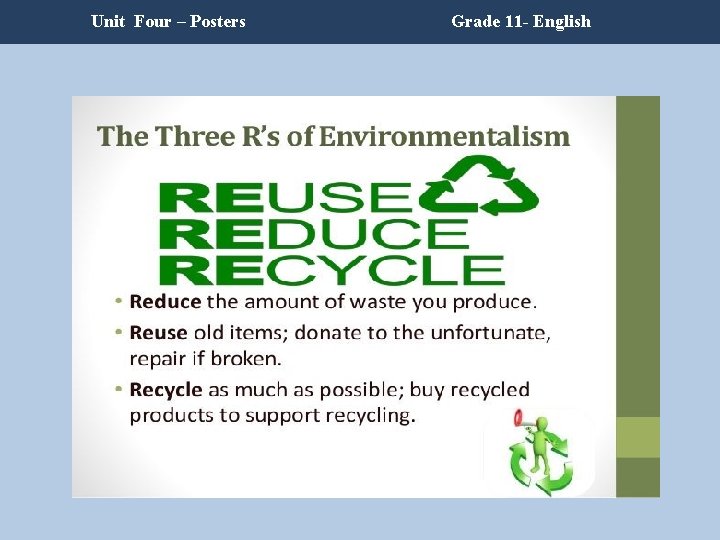 Unit Four – Posters Grade 11 - English Unit Four – Posters Grade 11 - English