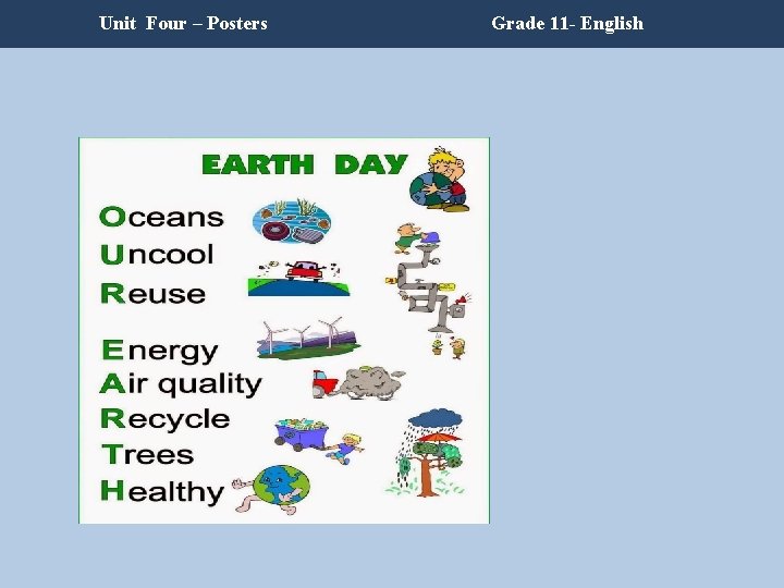 Unit Four – Posters Grade 11 - English Unit Four – Posters Grade 11 - English