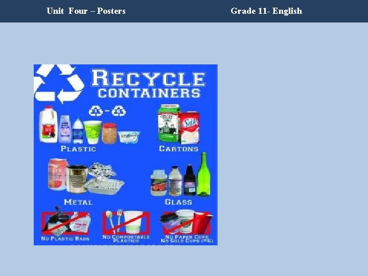 Unit Four – Posters Grade 11 - English Unit Four – Posters Grade 11 - English