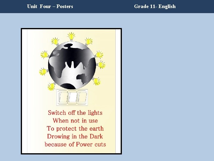 Unit Four – Posters Grade 11 - English Unit Four – Posters Grade 11 - English