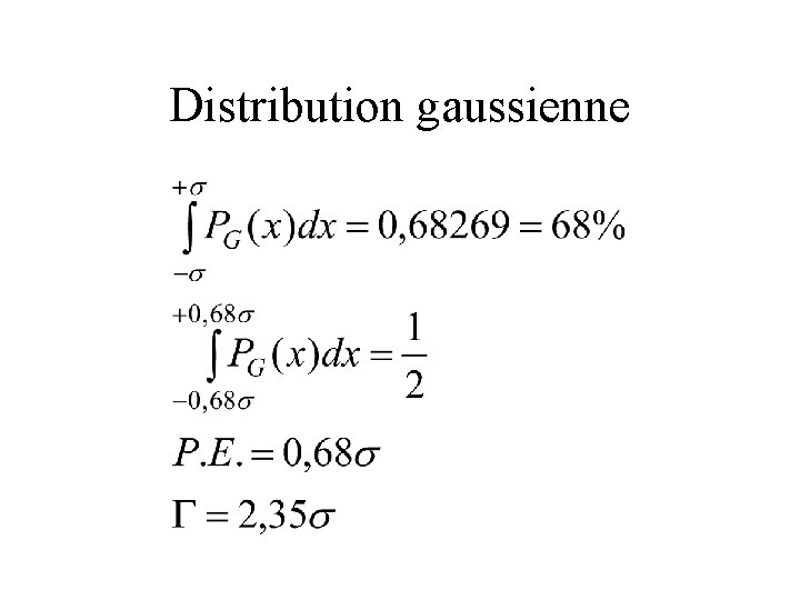 Distribution gaussienne 