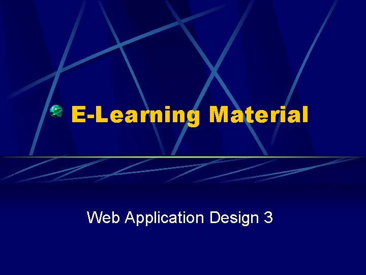 E-Learning Material Web Application Design 3 