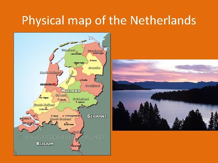 Physical map of the Netherlands 