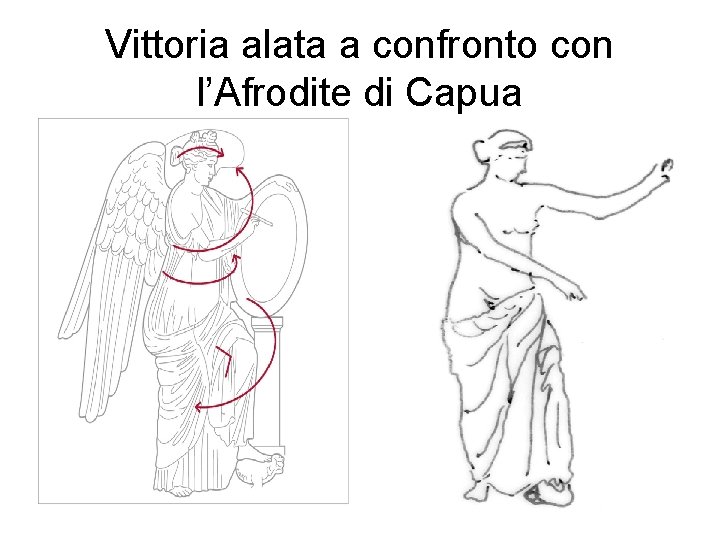 Vittoria alata a confronto con l’Afrodite di Capua 