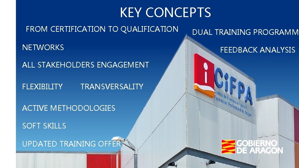 KEY CONCEPTS FROM CERTIFICATION TO QUALIFICATION NETWORKS FEEDBACK ANALYSIS ALL STAKEHOLDERS ENGAGEMENT FLEXIBILITY DUAL
