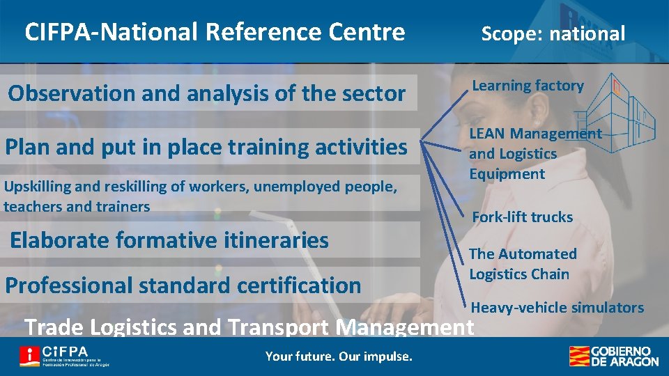 CIFPA-National Reference Centre Scope: national Observation and analysis of the sector Learning factory Plan