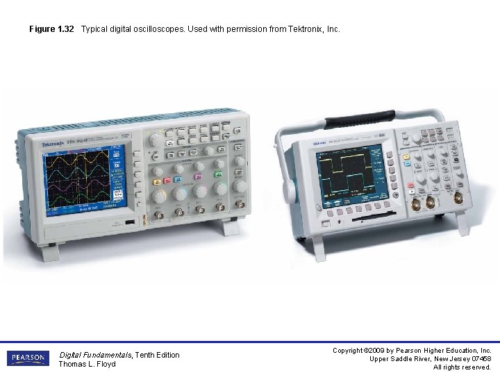 Figure 1. 32 Typical digital oscilloscopes. Used with permission from Tektronix, Inc. Digital Fundamentals,