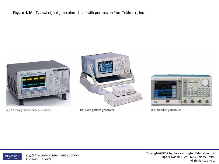 Figure 1. 46 Typical signal generators. Used with permission from Tektronix, Inc. Digital Fundamentals,