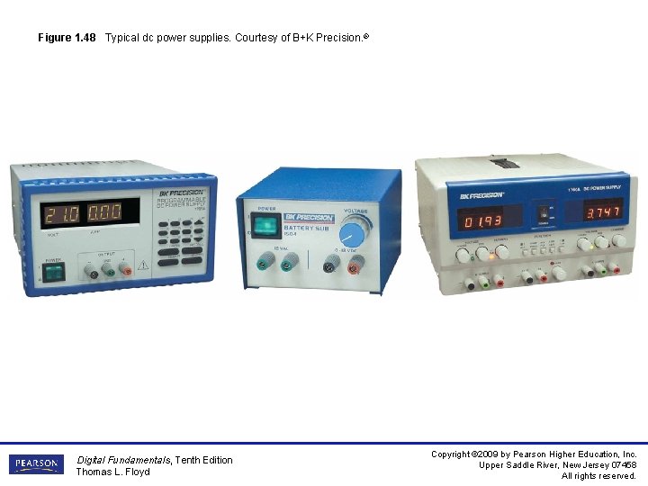 Figure 1. 48 Typical dc power supplies. Courtesy of B+K Precision. ® Digital Fundamentals,